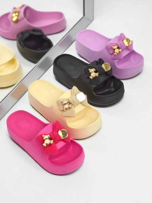 Royalfashion Жіночі гумові в'єтнамки з декоративним бантом Alday