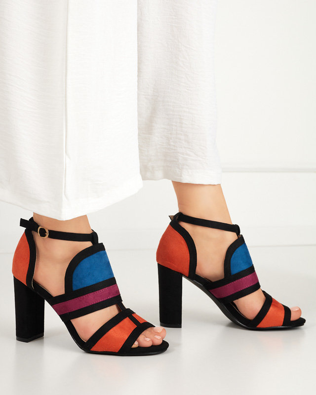 OUTLET Barevné dámské sandály na sloupku Buskiri-Footwear