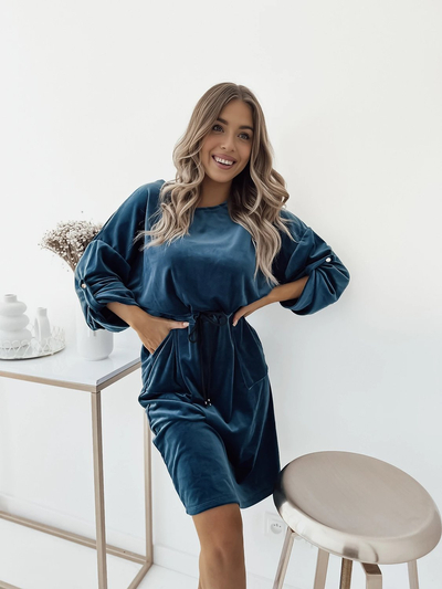 Жіноча бірюзова сукня міді Royalfashion