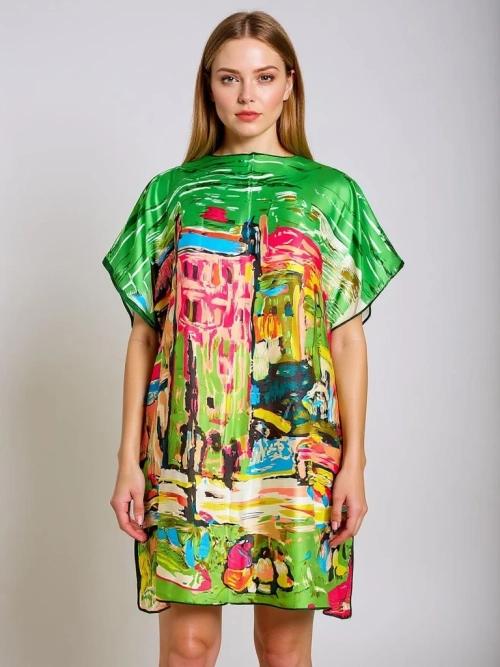 Pareo Athenia Verde від Royalfashion – кольорова сукня з поліестеру до колін