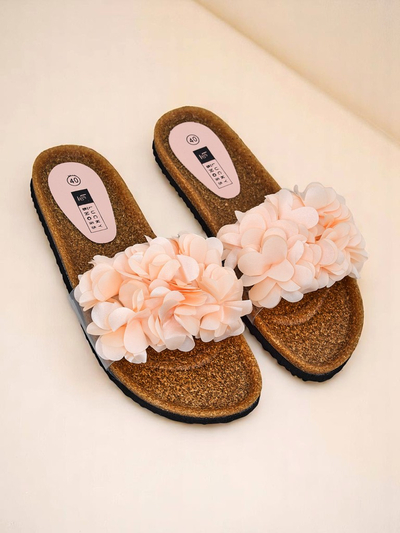 Royalfashion Dámské žabky s kvítky Flora Soft