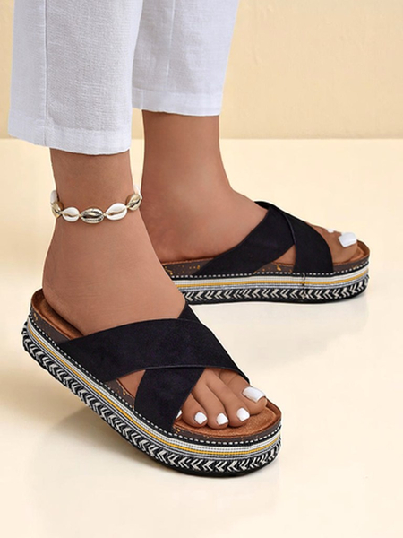 Royalfashion Dámské pantofle na ploché podrážce Solea Deco