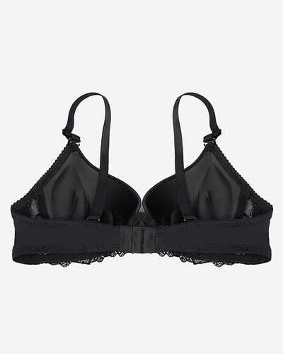 Černá dámská podprsenka zdobená krajkou - Spodní prádlo