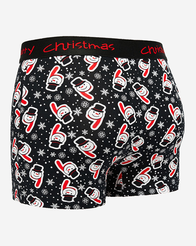 Royalfashion Vánoční černé pánské boxerky