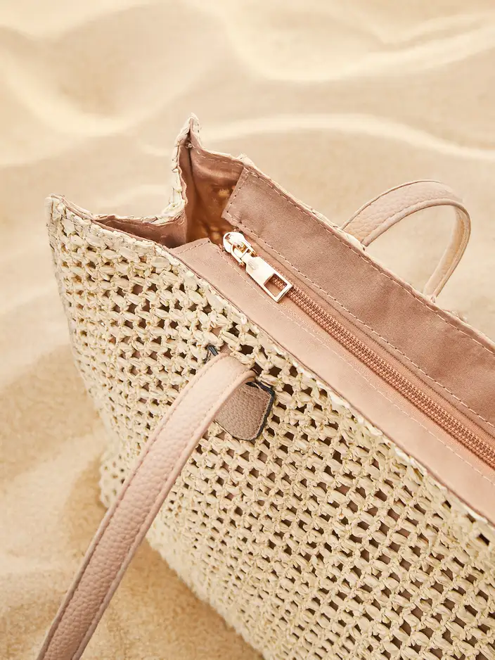 Royalfashion Velká dámská slámová taška na léto