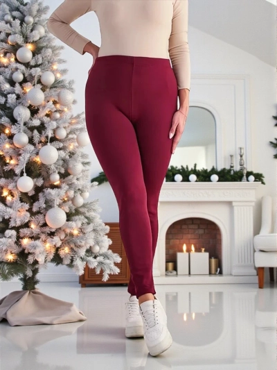 Royalfashion Dámské zateplené tregínové kalhoty PLUS SIZE