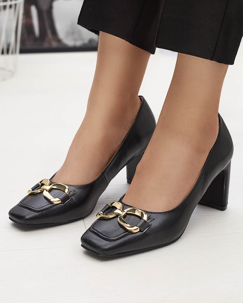 Чорні жіночі туфлі-мокасини Cancoro- Footwear