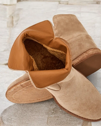 Dámské boty Royalfashion v kovbojském stylu na krytém klínu Blueston