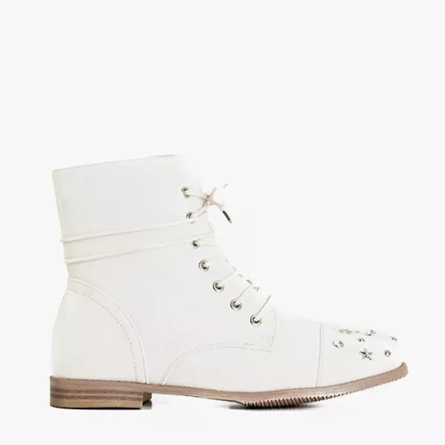 OUTLET Бежеві жіночі черевики з прикрасами Matildat - Взуття