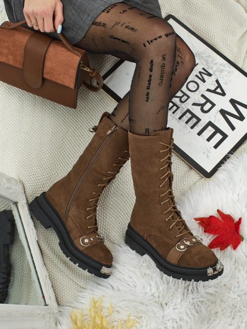 Royalfashion Жіночі ботильйони на шнурівці Werces