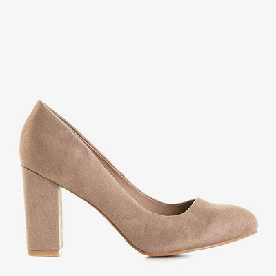 Béžová čerpadla na sloupu Amelle - Obuv