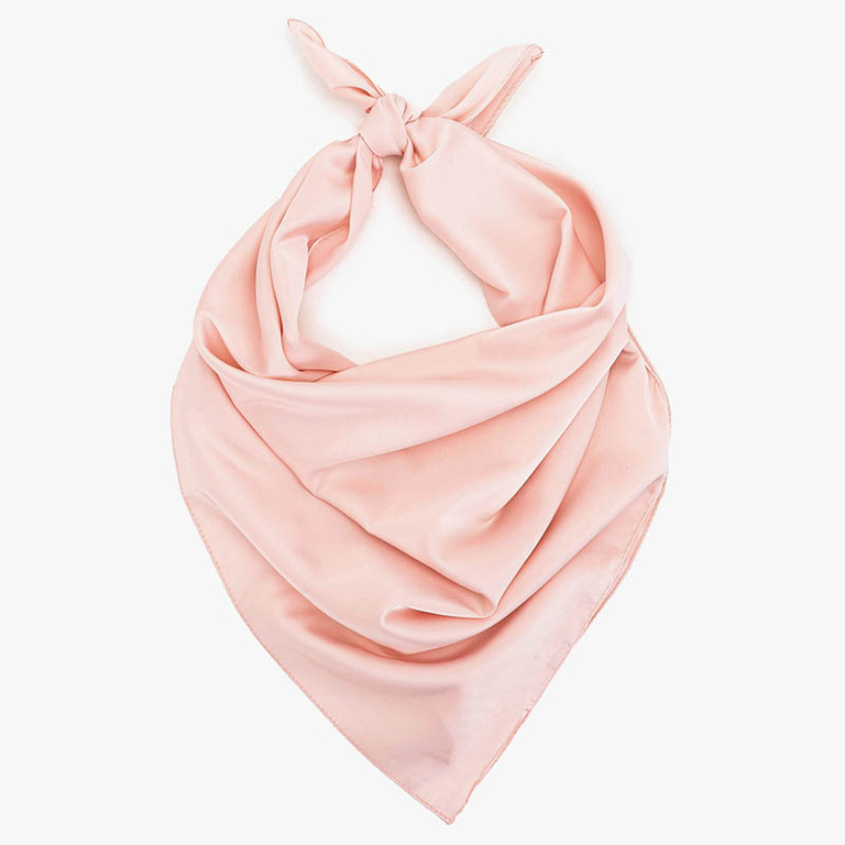 Jednobarevný dámský šátek ve světle růžové barvě - Doplňky