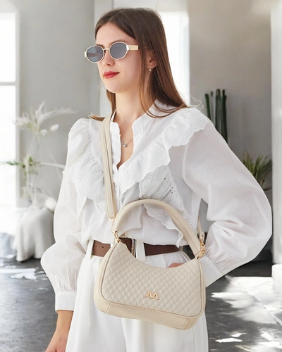 Royalfashion Elegant prošívaná malá dámská kabelka vyrobená z ekologické kůže