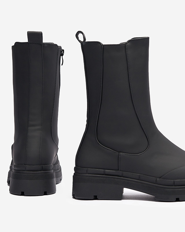 Dámské zateplené černé vysoké boty Jori - Obuv