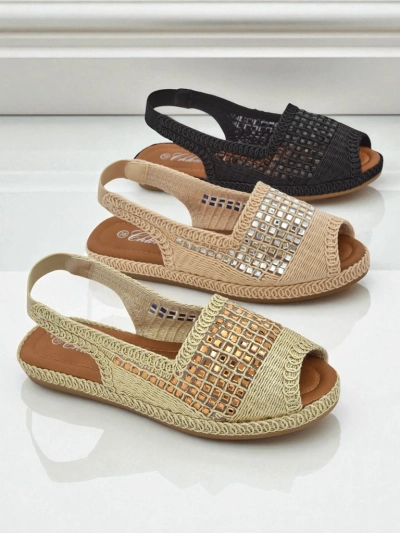 Dámské espadrilky na podpatku s kamínky Belle Sparkle