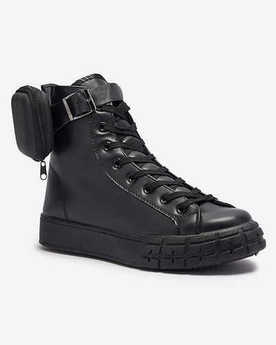 Чорні жіночі спортивні туфлі з сумкою Efiffe- Footwear