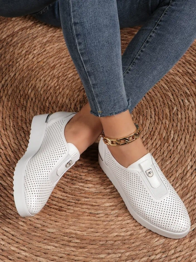 Royalfashion dámské perforované slip-on boty Goffies