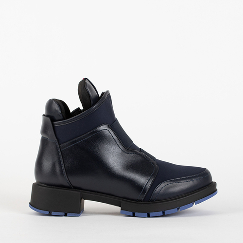 Темно-сині жіночі утеплені чобітки Iryda