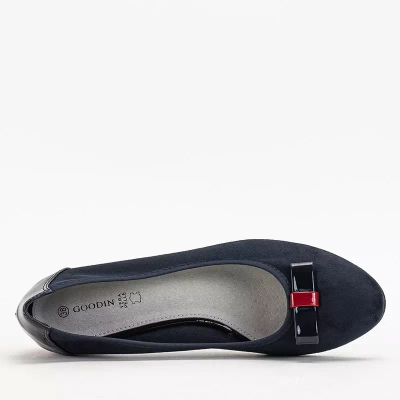 OUTLET Dámské tmavě modré lodičky na vysokém podpatku Sentiso - Boty