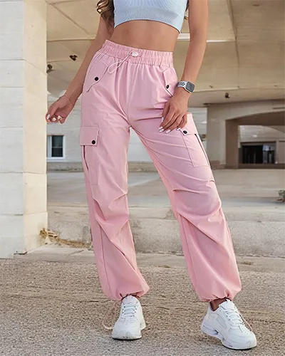 Royalfashion Dámské látkové bojové kalhoty