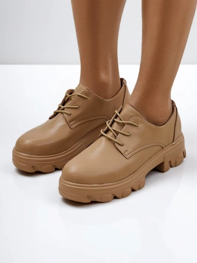 Royalfashion Dámské šněrovací boty s tlustší podrážkou Gofey