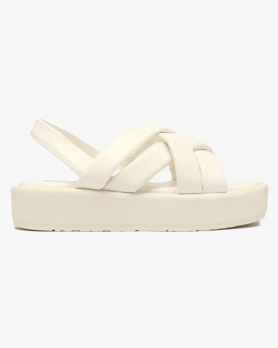 Білі жіночі босоніжки на платформі з екошкіри Royalfashion Ivenika