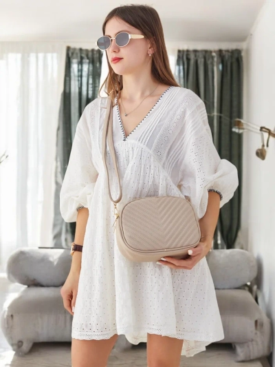 Royalfashion Oval small women's handbag made of eco-leather