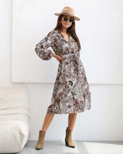 Жіноча принтована сукня міді Royalfashion