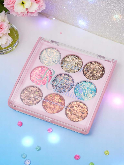 Палитра з 9 блискучих тіней для повік Glitter Eyeshadow