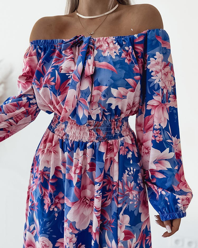 Royalfashion Dámské midi šaty s originálním vzorem