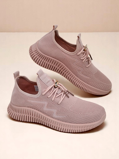 Aurelia Rosa – dámské sportovní boty Royalfashion z tkaniny, růžové, plochý podpatek