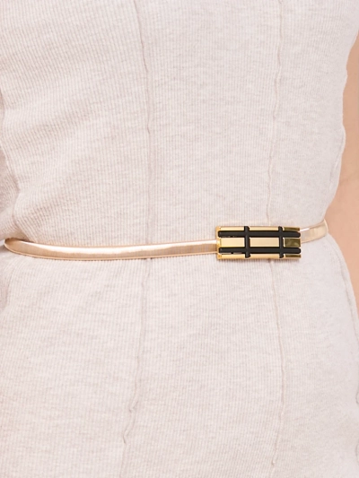 Aurelia Belt – Золотий жіночий металевий пасок з геометричною пряжкою Latina