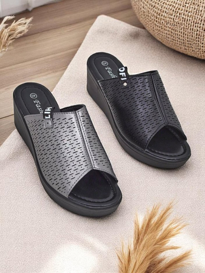 Royalfashion Dámské pantofle na klínku Luna Wedge