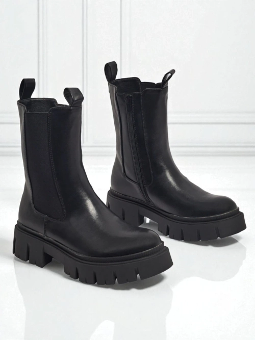 Високі жіночі ботильйони з еко шкіри Dorvella