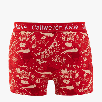 Pánské červené vánoční boxerky - spodní prádlo