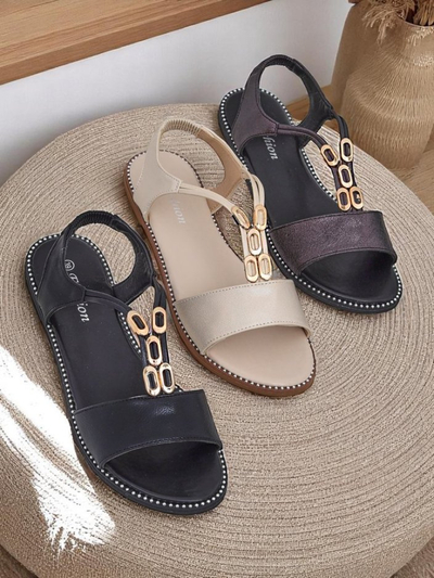 Royalfashion Dámské sandály s ozdobnými pásky Siena Glow