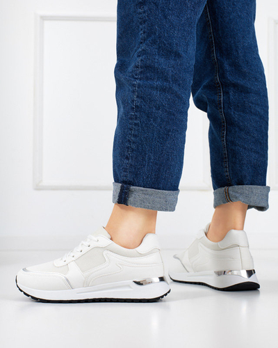 OUTLET Pastelové dámské bílé sportovní boty značky Delani - Footwear
