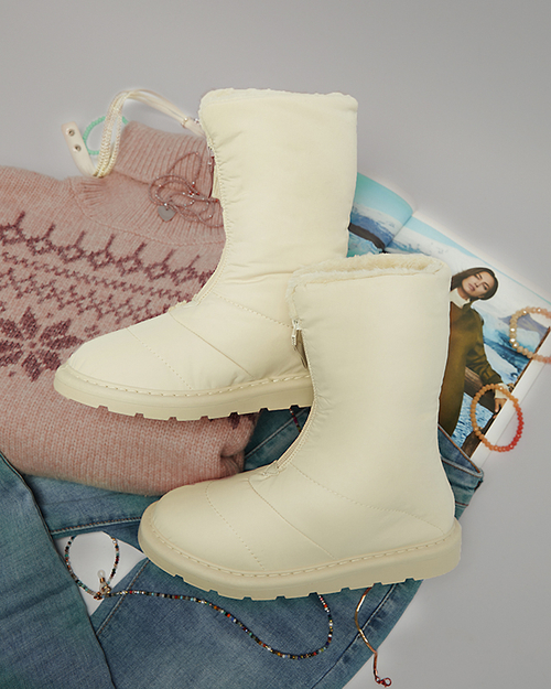 Бежеві жіночі черевики а-ля снігоступи Tirigga- Footwear