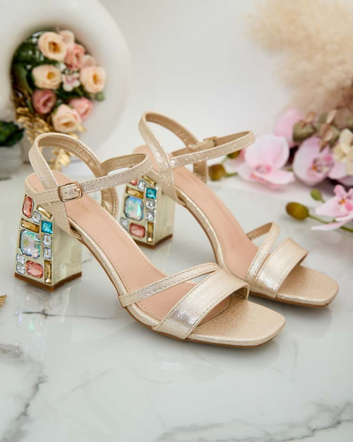 Жіночі босоніжки Royalfashion Solepte зі стразами