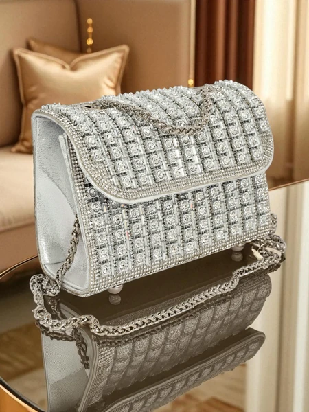 Royalfashion Dámská psaníčko kabelka se zirkony Elira Dusk