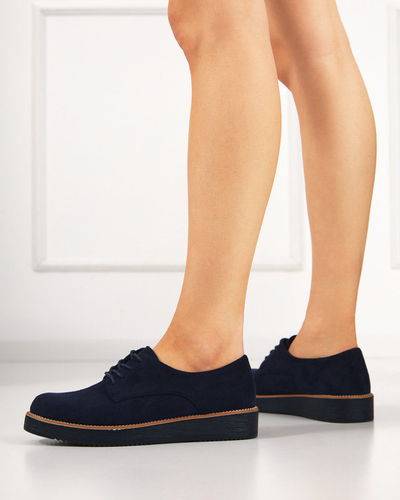 OUTLET Темно-сині жіночі еко-замшеві туфлі Ferry - Взуття