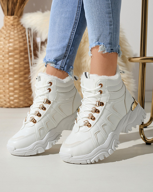 Білі черевики з екошкіри Vetorr- Взуття