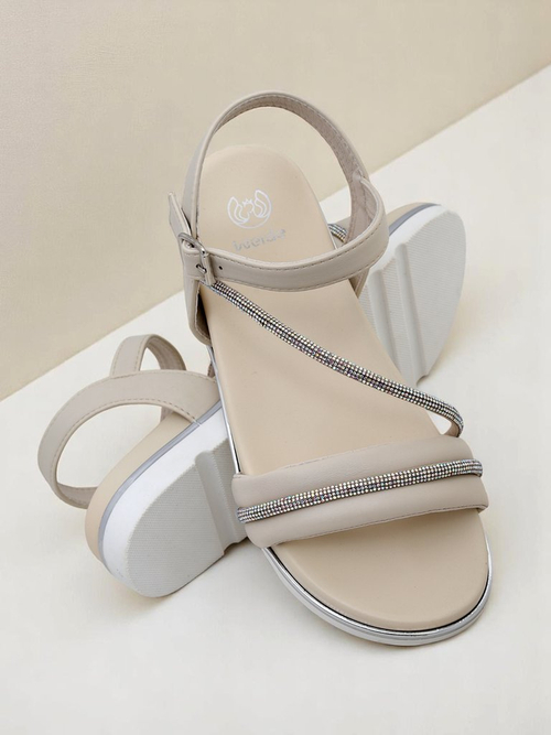 Royalfashion жіночі босоніжки на танкетці з камінцями Magnol