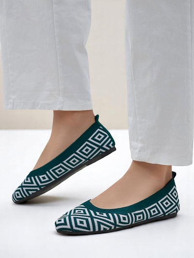 Royalfashion Fabric Dámské baleríny s geometrickým potiskem Metrika