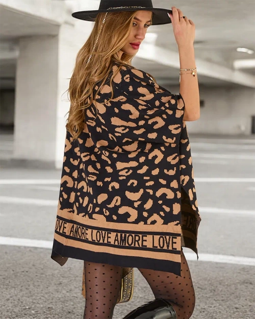 Жіноче пончо з принтом Royalfashion