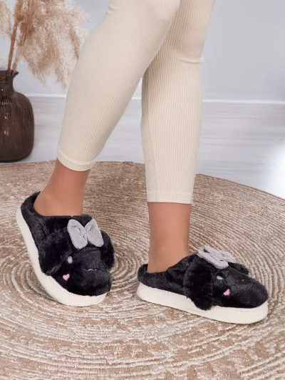 Royalfashion Dámské kožené pantofle s mašlí Savos
