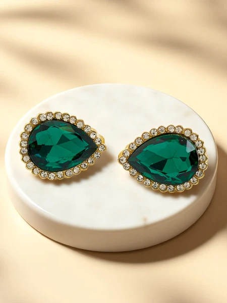 Royalfashion Dámské náušnice na klip s krystaly a zirkony