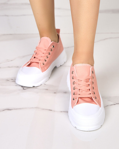 Рожеві жіночі кеди на високій підошві Mytiko