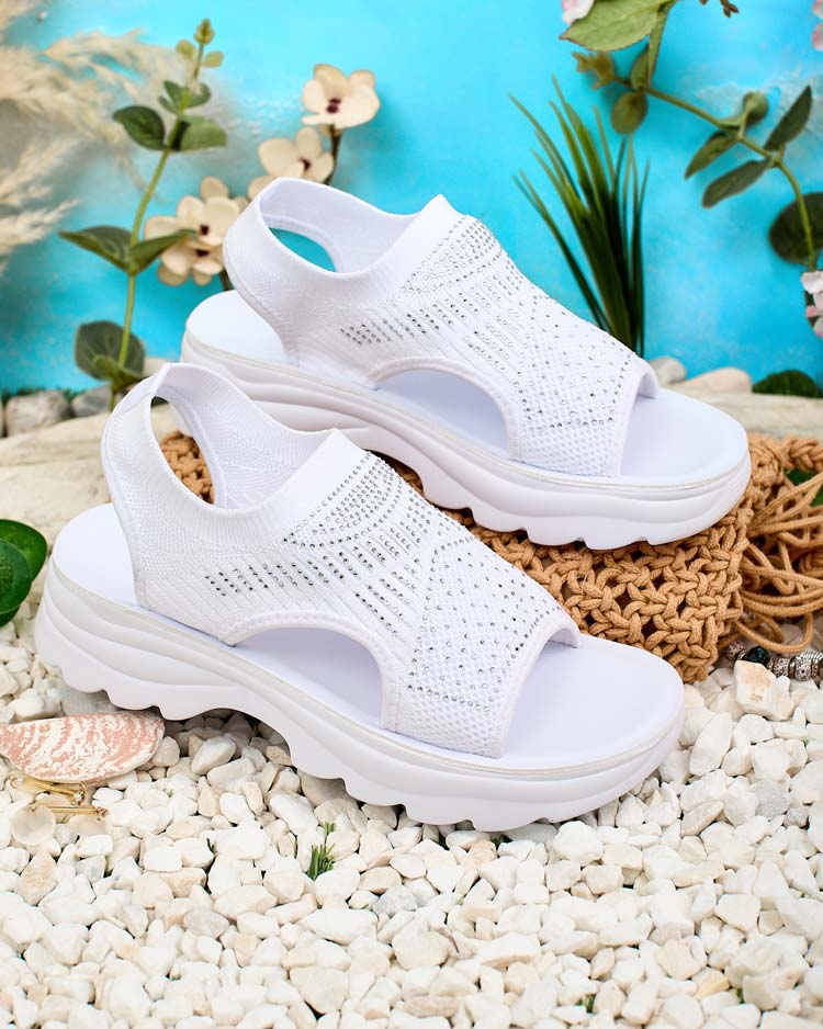 Royalfashion Dámské sandály se svrškem a zirkony Alebin