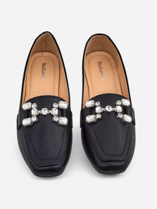 Royalfashion Жіночі мокасини з стразами Lecilla